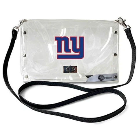New York Giants Clear Envelope Purse, NFL Crossbody Stadium Approved Cover