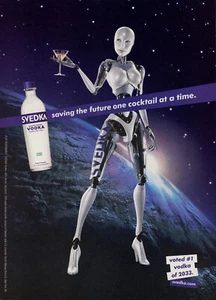 SVEDKA VODKA AD #4 RARE 2009 OOP SAVING THE FUTURE ONE COCTAIL AT A TIME - Picture 1 of 2