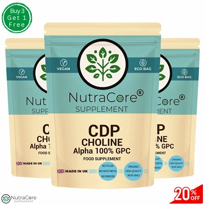 Cdp Colina 550mg Alfa 100% Gpc Cápsulas Natural Citicolina Suplemento Vegano - Imagen 1 de 4