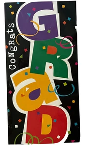 Graduation Party Door Cover ~ Hallmark Congrats Grad Door Cover   27” x 53”  NEW - Picture 1 of 3