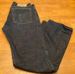 men's RALPH LAUREN POLO denim pants jeans SZ 36 X 34 EUC Dark Wash Nice! - Picture 1 of 6