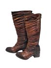 Freebird By Steven Logan Women's 6 Boots Brown Leather Suede Tall Strappy Rare