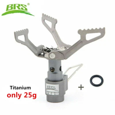 BRS-3000T Titanium Gas Burner Camping Stoves Ultralight w 1 Extra Backup O-Ring