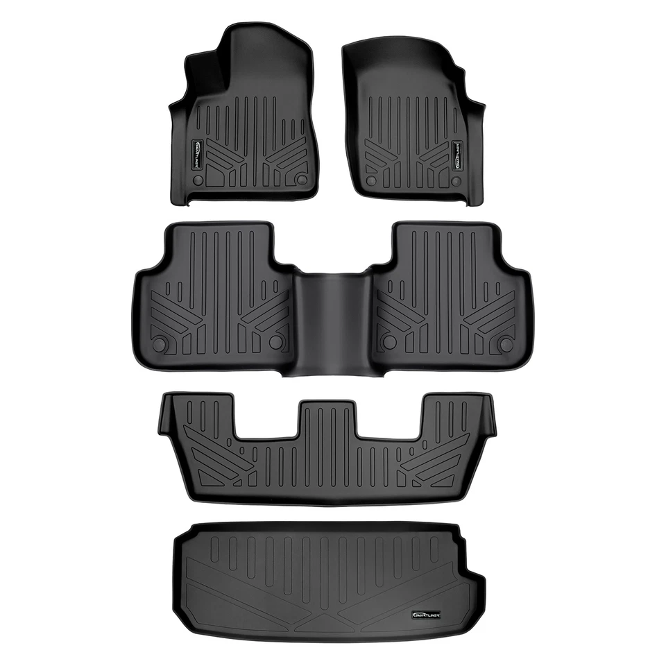 SMARTLINER Custom Fit Floor Mats Cargo Trunk Liner 3 Row OEM 2017-2025 Audi Q7 - Image 1 of 4