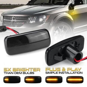 For Dodge Charger Nitro Avenger Journey Chrysler 200 300 Dynamic Led Side Marker - Picture 1 of 6