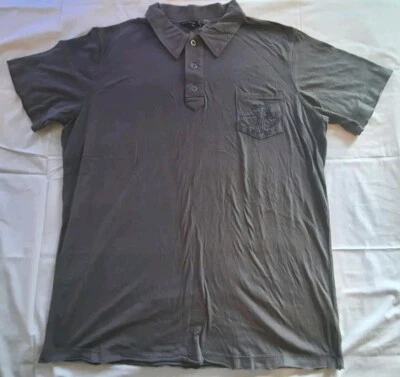 Camiseta Polo Tin Haul Para Hombres Logo Yunque Gris Algodón S/S Talla GRANDE Foto 1 de 4