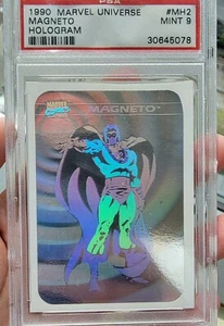 MINT PSA 9 1990 Marvel Universe Series 1 Magneto #MH2, HOLOGRAM = PACK FRESH!!! - Picture 1 of 3