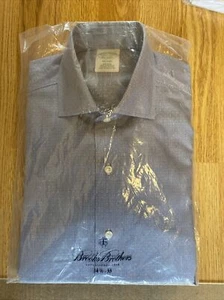 Brooks Brothers Men's Blue Shirt 14 1/2" Collar Milano Slim-Fit 33 RRP £135  - Picture 1 of 6