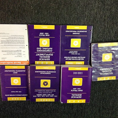 1996 道奇 Ram 卡车 1500 2500 3500 服务店维修手册套装 W 批量 原始设备制造商  — 第 1/4 张图片