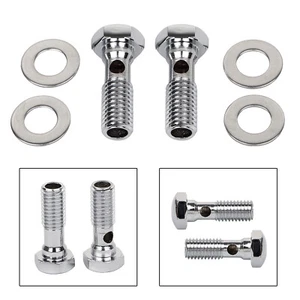 Chrome Head Breather Bolts Kit For Harley Dyna Road King Softail Springer FLHR - Picture 1 of 14