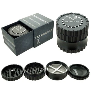 New Design Aluminum Chain Tobacco Grinder 2.5" 4 PC Spice Crusher Extra Screen B - Picture 1 of 1