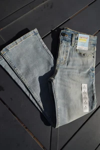 Boys Cat And Jack Stretch Straight Fit Denim Jeans Sz 8 Husky Adjustable waist - Picture 1 of 8