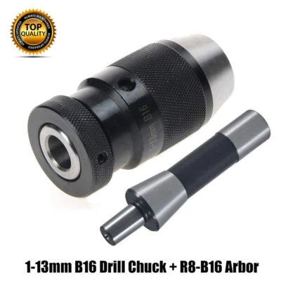 Schnellspannbohrfutter B16 Bohrfutter 1-13mm Mit R8 Bohrstange - Bild 1 von 4