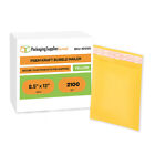 Made In North America - 2100 #2 Kraft Bubble Padded Envelopes Self Seal 8.5 x 12