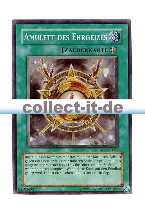Yugioh TAEV-DE061 Amulett des Ehrgeizes - Unlimitiert - Bild 1 von 1