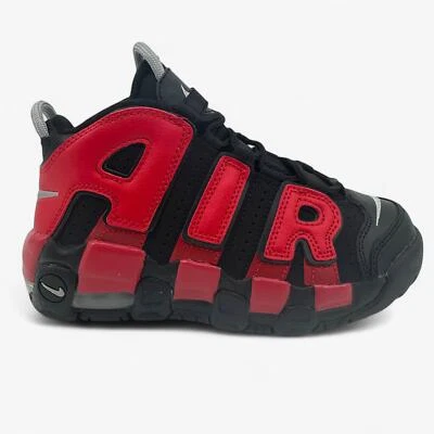 Nike Air More Uptempo PS Black University Red Kids Athletic Sneaker - Image 1 of 4