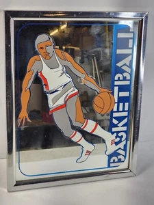 Vintage Sports Bar Litho Mirror NBA Basketball Intercraft Industries Chicago - Picture 1 of 7