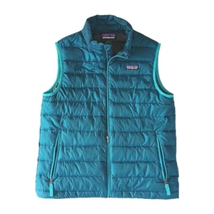 Patagonia Down Puffer Vest Youth Boys Large 12 Teal/Blue Outdoor Jacket - Picture 1 of 7