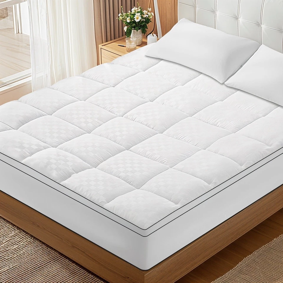 VOUA VA-800G-01 Extra Thick Queen Mattress Topper Cooling Mattress Pad Cover - Image 1 of 1