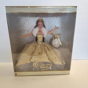 Special Edition 2000 Brunette Celebration Teresa Barbie Hallmark Doll Stand Inc - Bild 1 von 18