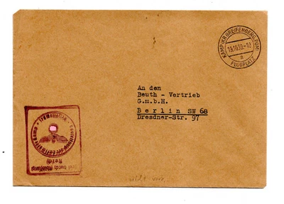 Aufgabestempel „Kamp (Kr Greifenberg (Pom) / Flugplatz“ 19.10.39 - Bild 1 von 2