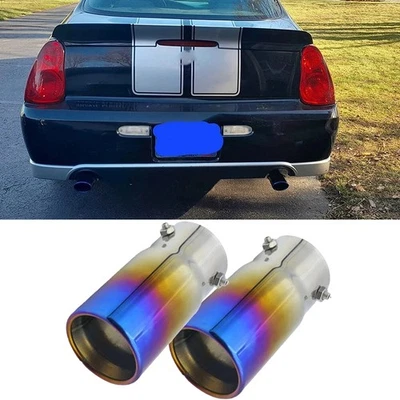 2xFor Chevrolet Monte Carlo Exhaust Pipe Tip Rear Tail Throat Muffler Stainless - Image 1 of 4