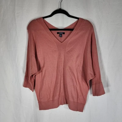 Suéter Dolman Chaps Mezcla Algodón Manga 3/4 Clásico Rosa Salmón Para Mujer S Foto 1 de 4