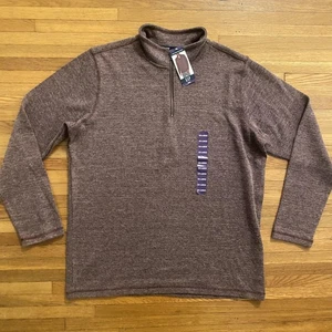 GAP Half-Zip Pullover Mens 2XL XXL Port Royale Brown Sweater Knit Cotton Warm - Picture 1 of 11