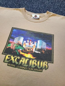 Vintage Excalibur Hotel Shirt Casino Las Vegas Size XL Dragon 90's - Imagen 1 de 12