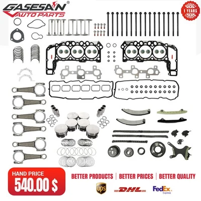 Piston Rod Kit w/ Timing Gasket For 05-12 Dodge Dakota Ram Jeep Liberty 3.7L - Image 1 of 4