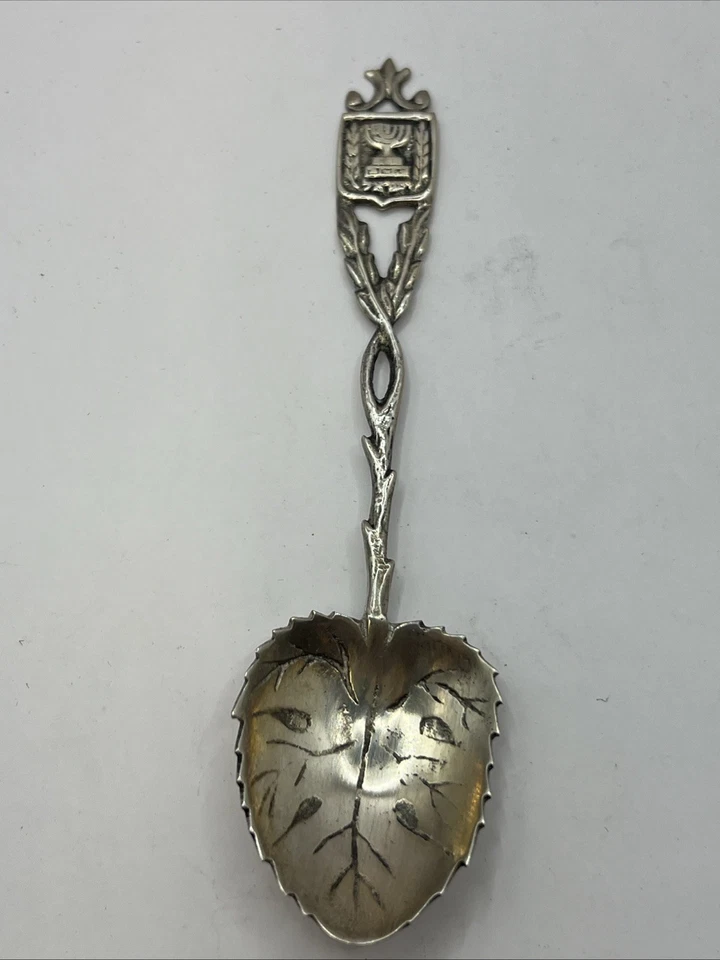 CUCHARA HOJA UVA VINO PLATA 800 VINTAGE Foto 1 de 4