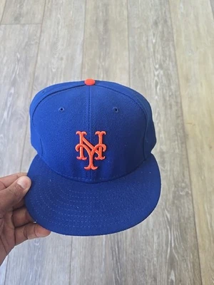 New Era 59FIFTY New York Mets Authentic On Field Fitted CAP HAT 7 5/8 BLUE - Image 1 of 4