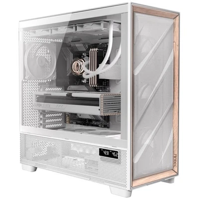 Antec Flux Pro White Full-Tower E-ATX Case w/ 6 PWM Fans & Birch Wood - Image 1 of 4