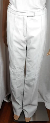 Pantalones Venus Williams Wilsons Cuero Suave Mujer Talla 10 Blanco Moto Pierna Recta Foto 1 de 4
