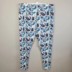 Mermaid Girl And Friends Polyester Spandex Ankle Leggings Extended Plus Size - Picture 1 of 6
