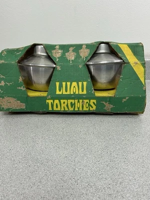 Винтажный комплект уличных фонариков NOMA Tropic Torches Tiki Luau ретро алюминий - Изображение 1 из 4