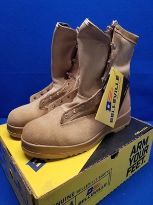 Belleville Tan Hot Weather Steel Toe Flight Boot Men's Size 12 W