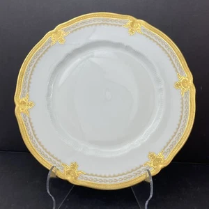 "Plato de cena vintage Haviland Limoges Regis dorado 10,25"" con incrustaciones de oro" - Imagen 1 de 9
