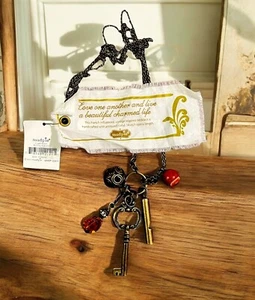 NWT 34” Handcrafted Mudpie Charm Necklace Whistle, Key, Beads - Picture 1 of 7