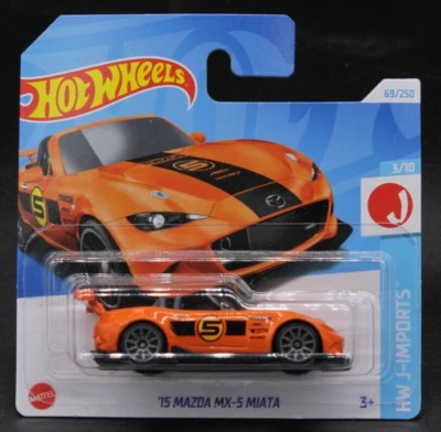 Hot Wheels ‘15 Mazda MX-5 Miata 69/250 HW J-Imports 3/10 Auto 1:64 2024 - Immagine 1 di 2