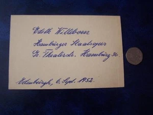Edith Witteborn - Ópera Estatal de Hamburgo - Autógrafo (código BC4) - Imagen 1 de 1