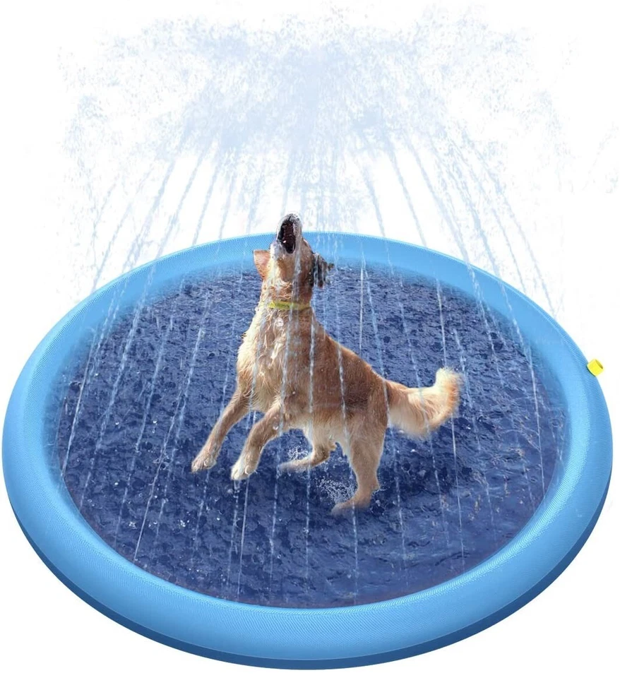 150cm Splash Pad Hunde Matte Wasserspielmatte Springbrunnen Hundepool Sprinkler - Bild 1 von 4