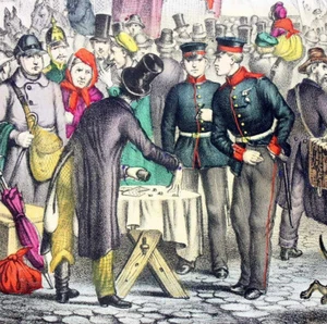 Jeu de CUBES MAGICIEN 1850 / magie cup and balls escamoteur - Imagen 1 de 8