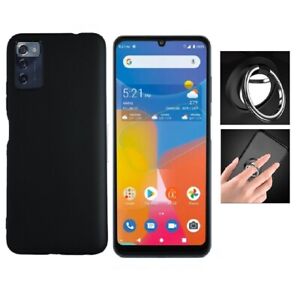 For Consumer Cellular ZMax 5G/ ZTE ZMax 5G, Soft TPU Gel Cover +Ring/ Kickstand