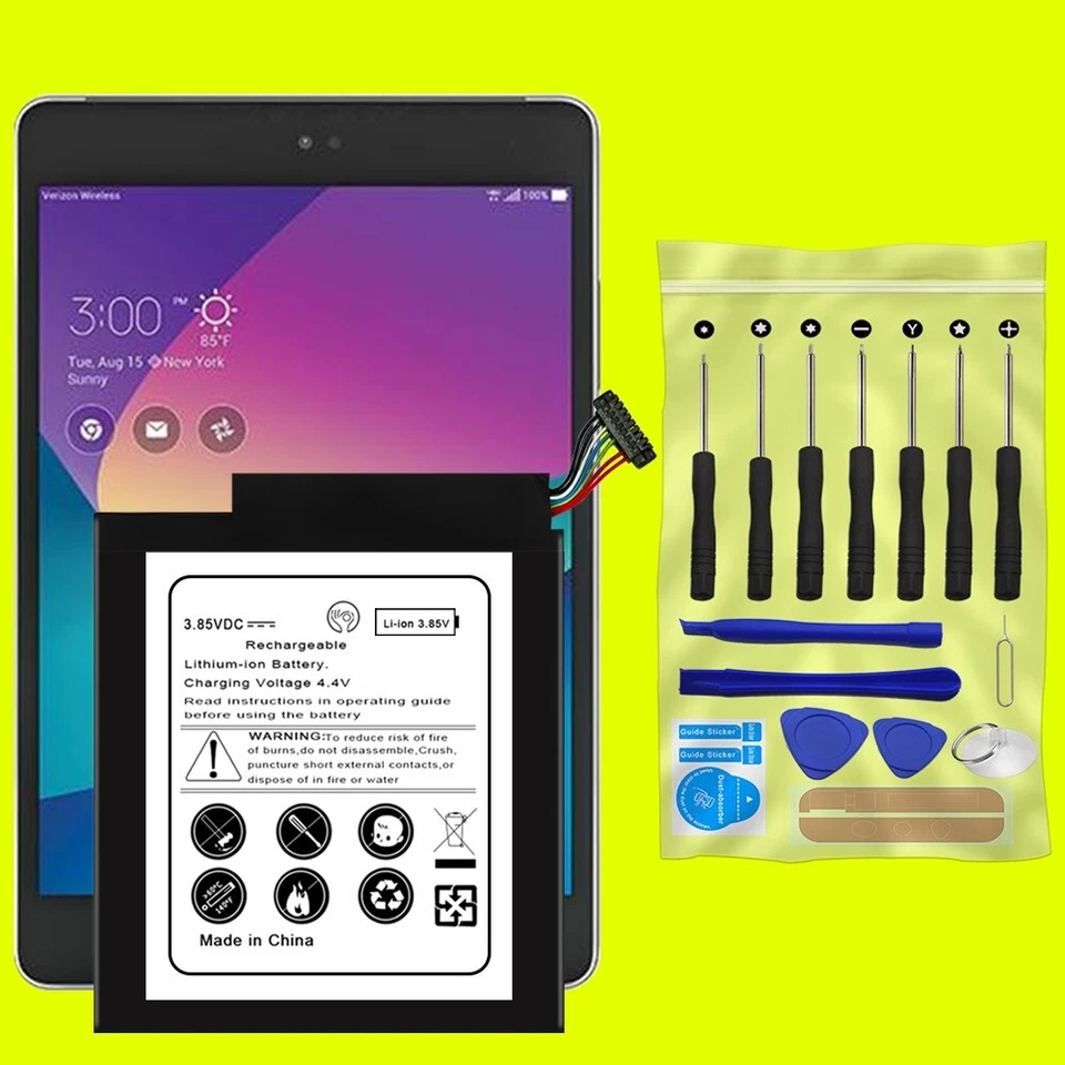 Herramienta de batería delgada extendida de alto rendimiento 4800 mAh para ASUS ZenPad Z8s ZT582KL Foto 1 de 1