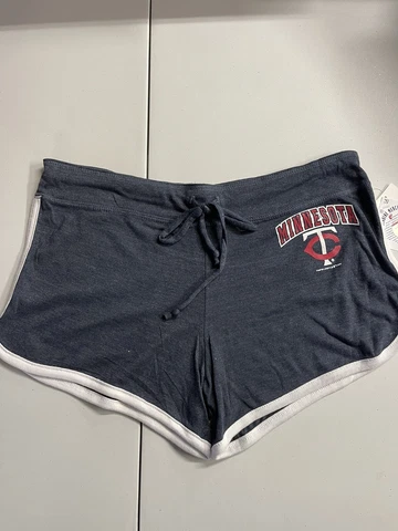 Womens Minnesota Twins Running Shorts Navy Blue NEW. SIZE MEDIUM Cover