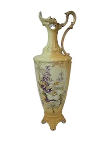 Vaso Robert Hanke RH Austria Ewer Porcellana Design Floreale 16 1/2" Marchio Rosso - Foto 1 di 17