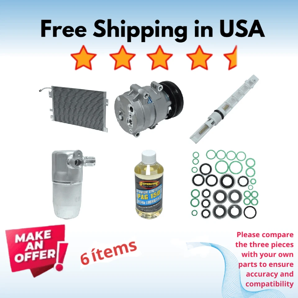 Compressor, condensador e válvula A/C Chevrolet Corvette 1997-1999 - Imagem 1 de 4