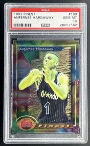 1993 Topps Finest Anfernee Hardaway Rookie Orlando Magic Card #189 PSA 10 - Picture 1 of 2