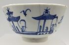 Chinese Export Canton Blue and White Porcelain 4-3/8" W Bowl DAMAGED